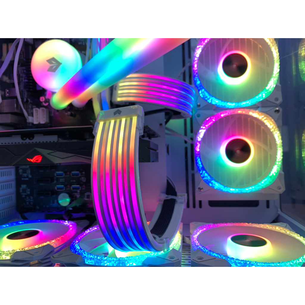 Dây Cover led AOSOR AL300 hoặc AL200 che nguồn - Trang trí cho cổng 24p Mainboard hoặc VGA