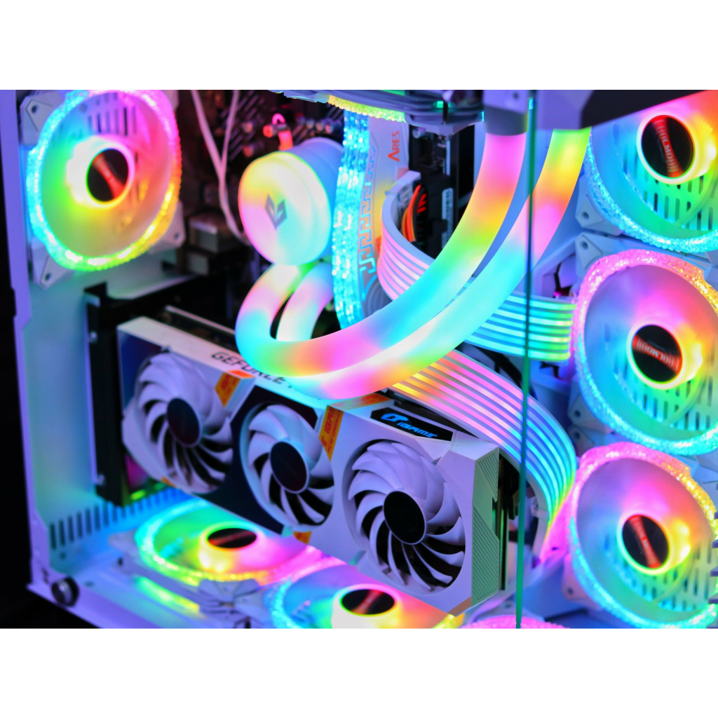 Dây Cover led AOSOR AL300 hoặc AL200 che nguồn - Trang trí cho cổng 24p Mainboard hoặc VGA