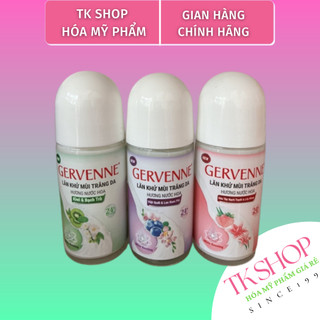 Lăn khử mùi trắng da Gervenne Kiwi & Bạch Trà - Dâu tây bạch tuyết & Lily hồng - Việt Quất & Hoa Lan Nam Phi 50ml