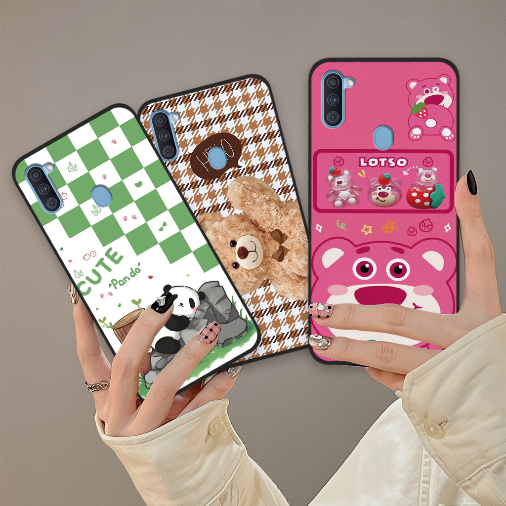 Ốp lưng Samsung A11 / M11 in hình gấu dâu Lotso, gấu nâu dễ thương