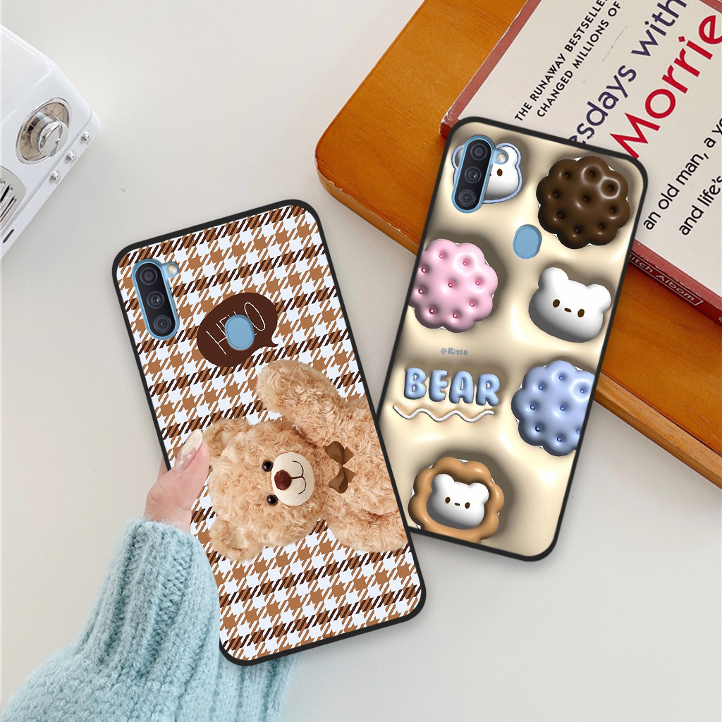 Ốp lưng Samsung A11 / M11 in hình gấu dâu Lotso, gấu nâu dễ thương
