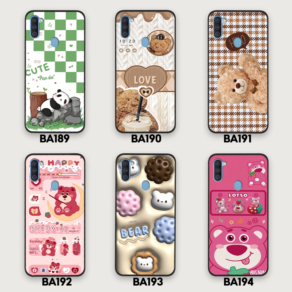 Ốp lưng Samsung A11 / M11 in hình gấu dâu Lotso, gấu nâu dễ thương
