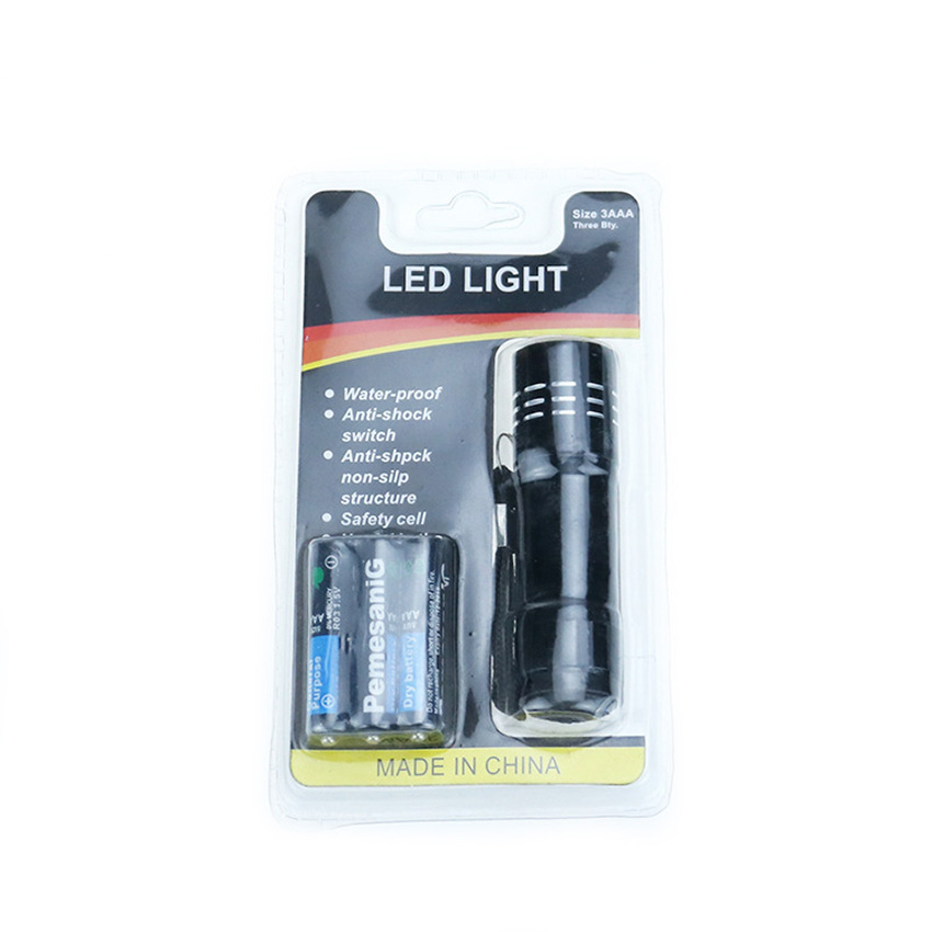 Đèn Mini Đèn Pin Mini Siêu Sáng  9 Led  DQ03 full hộp tặng kèm 3 pin_Highlight Store