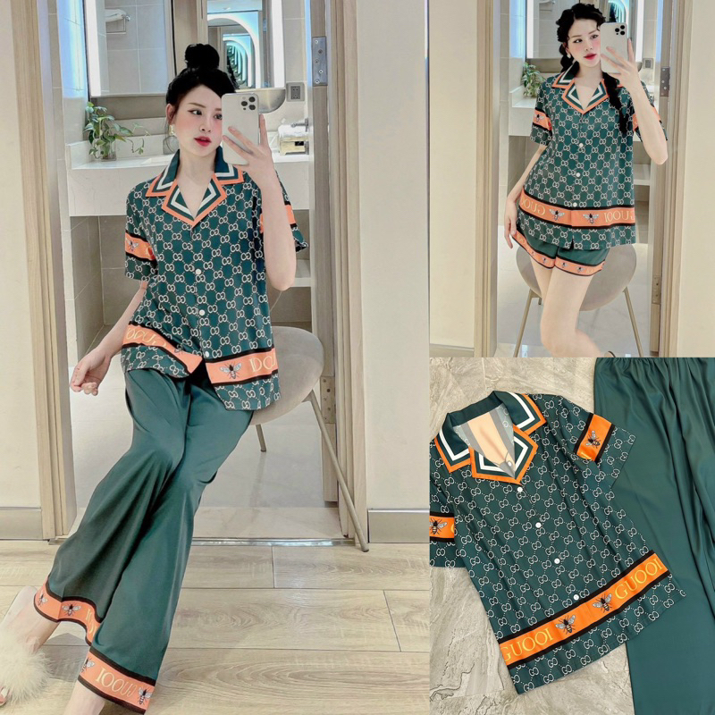 PYJAMA LỤA HOẠ TIẾT QUẢNG CHÂU CAO CẤP MÃ 2023-0806