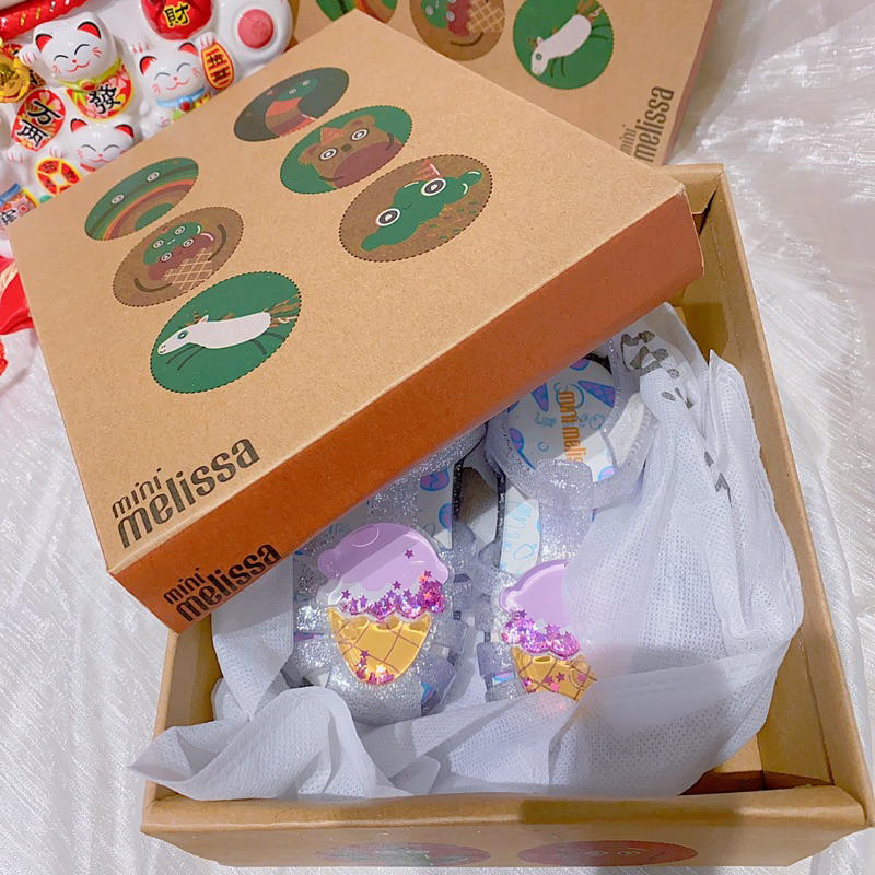 Rọ nhựa thơm melissa nơ bánh đang yêu cho bé gái từ 1-5 tuổi