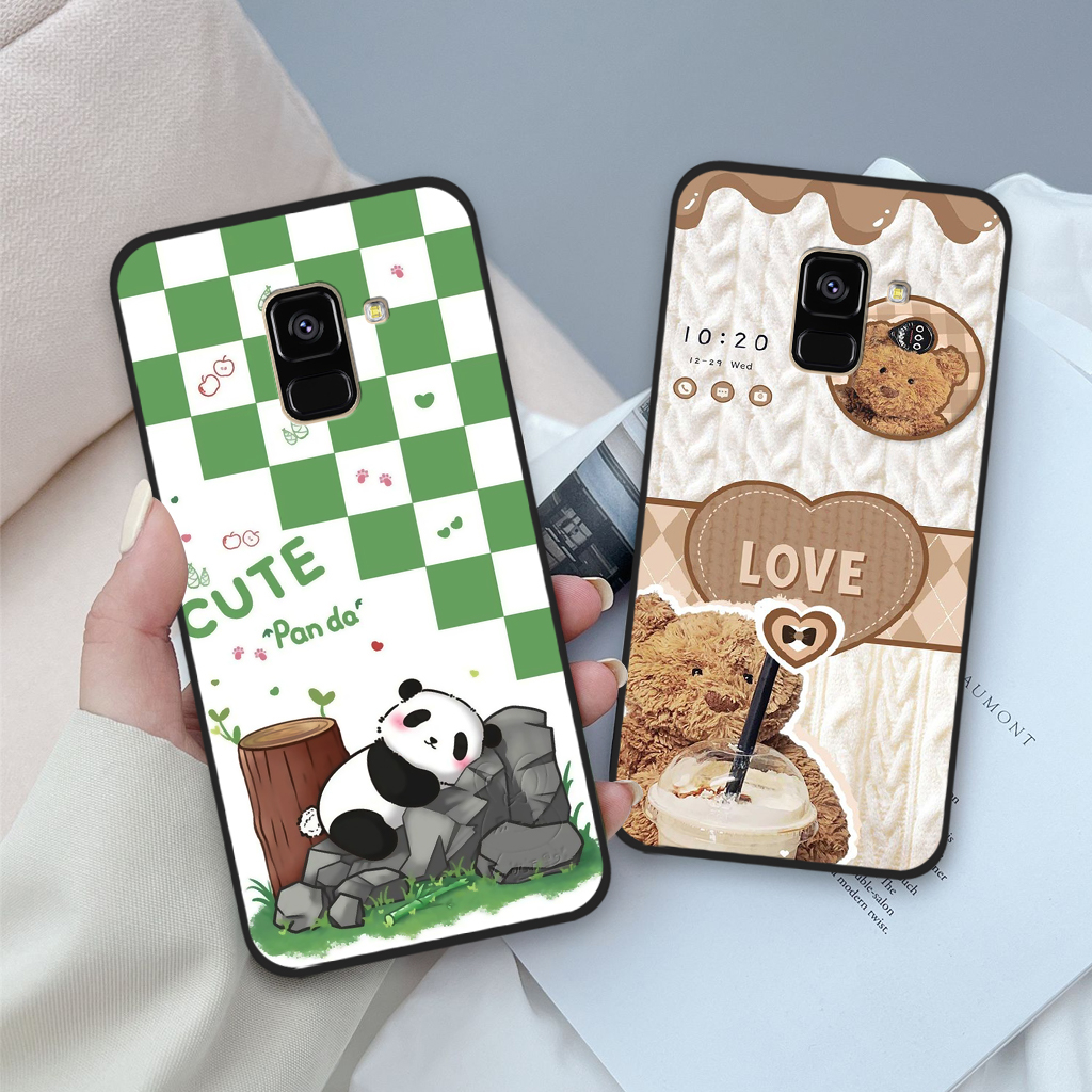 Ốp lưng Samsung A8 2018 / A8 Plus / A8+ in hình gấu dâu Lotso, gấu nâu dễ thương