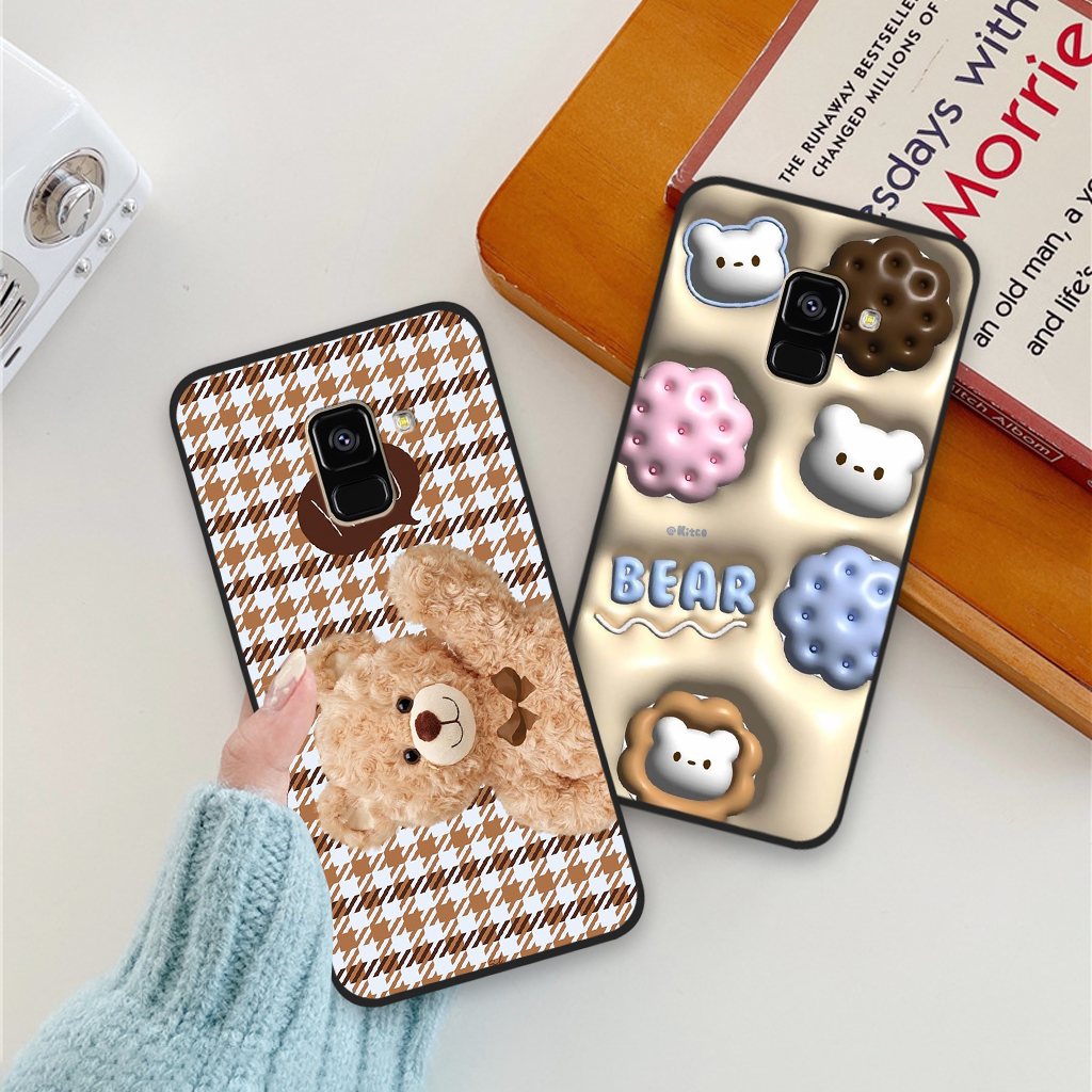 Ốp lưng Samsung A8 2018 / A8 Plus / A8+ in hình gấu dâu Lotso, gấu nâu dễ thương
