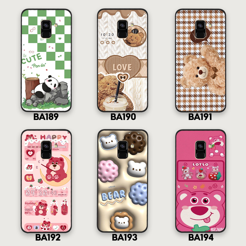 Ốp lưng Samsung A8 2018 / A8 Plus / A8+ in hình gấu dâu Lotso, gấu nâu dễ thương