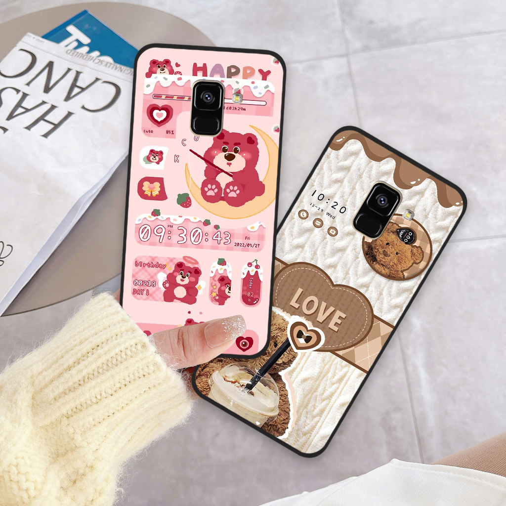 Ốp lưng Samsung A8 2018 / A8 Plus / A8+ in hình gấu dâu Lotso, gấu nâu dễ thương