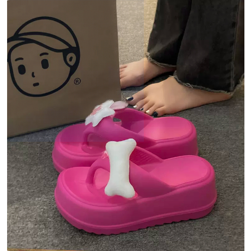 Dép dày đế Dép xỏ ngón đế dày nữ mùa hè 2023 mẫu mới dễ thương hoạt hình