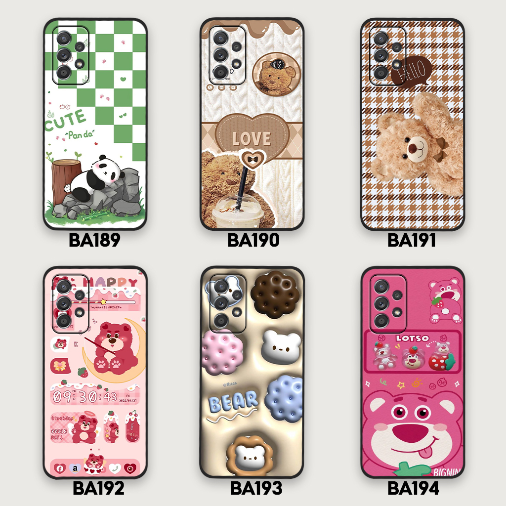 Ốp lưng Samsung A32 4G 5G / A52 / A52s 5G / A72 in hình gấu dâu Lotso, gấu nâu dễ thương