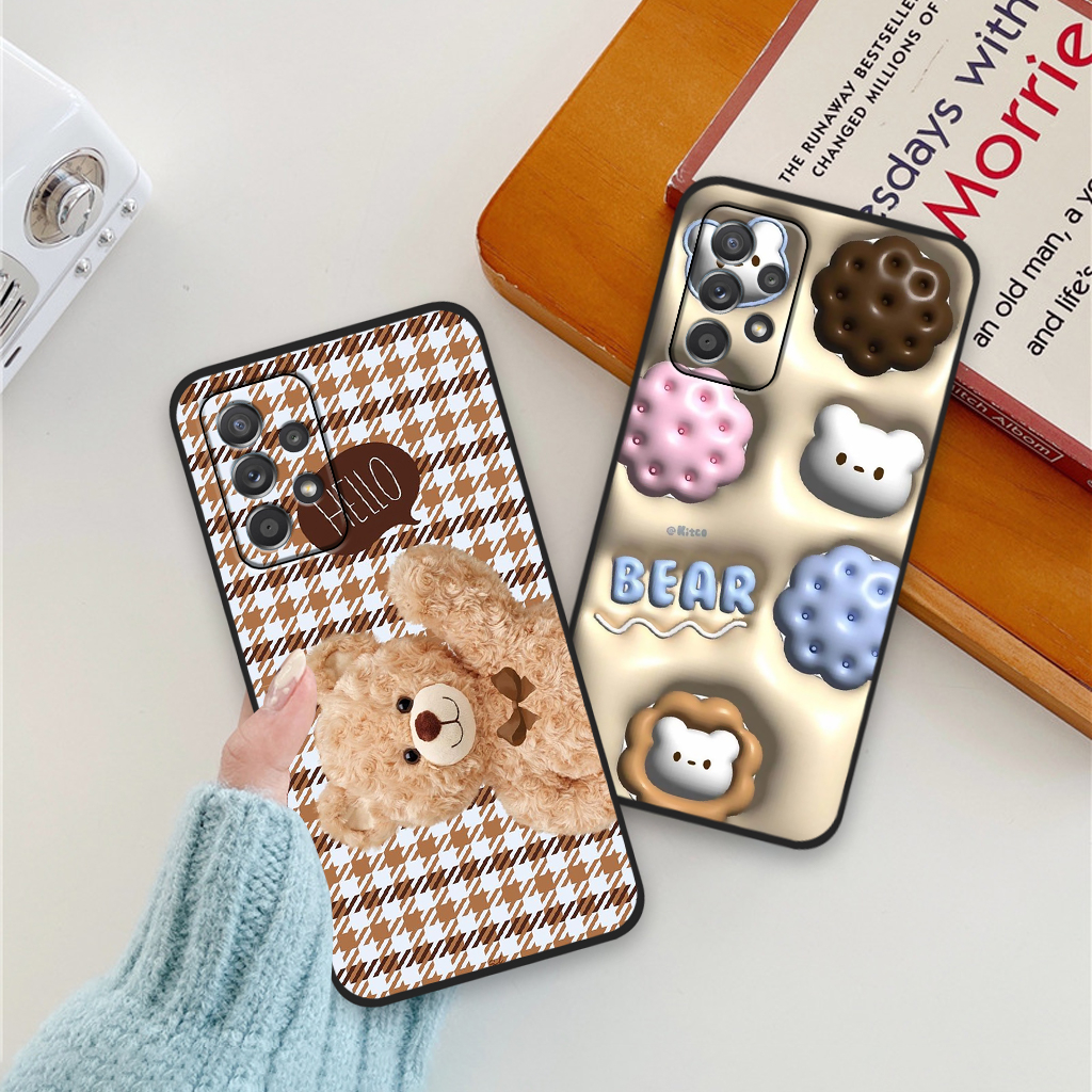 Ốp lưng Samsung A32 4G 5G / A52 / A52s 5G / A72 in hình gấu dâu Lotso, gấu nâu dễ thương