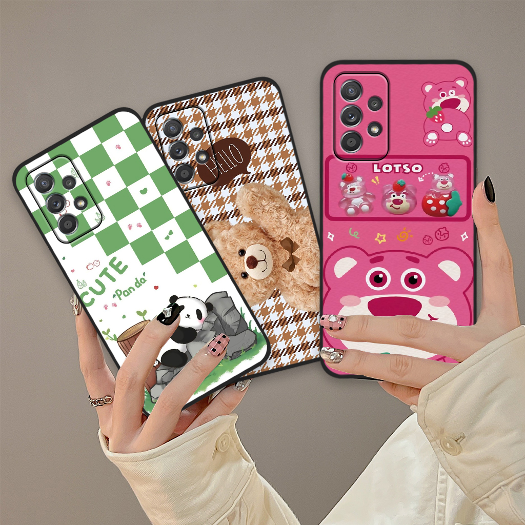Ốp lưng Samsung A32 4G 5G / A52 / A52s 5G / A72 in hình gấu dâu Lotso, gấu nâu dễ thương
