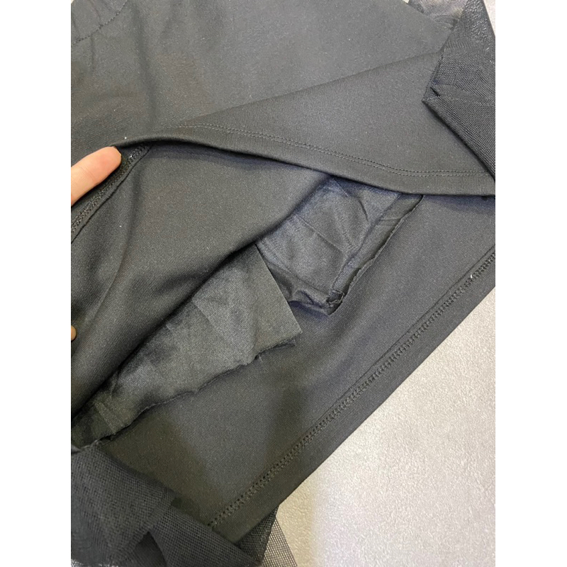 Set áo cúp ngực corset chân váy tua rua 2 bên