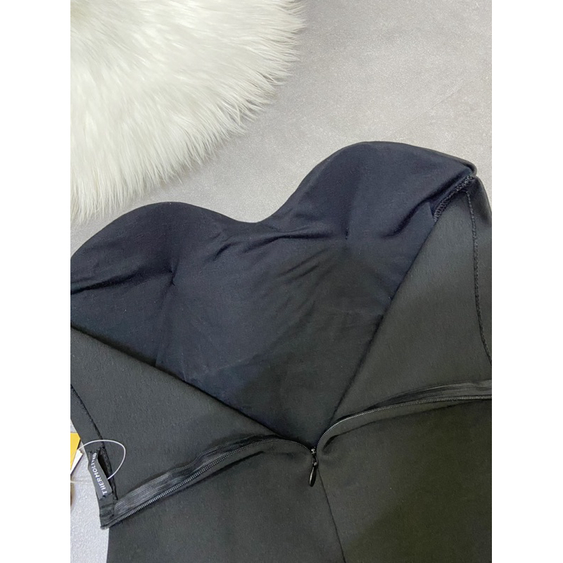 Set áo cúp ngực corset chân váy tua rua 2 bên