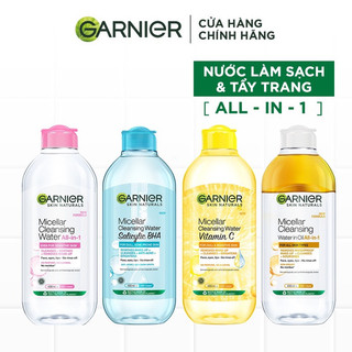 Nước Tẩy Trang làm sạch sâu dịu nhẹ cho mọi loại da - Garnier Micellar Cleansing Water 400ml