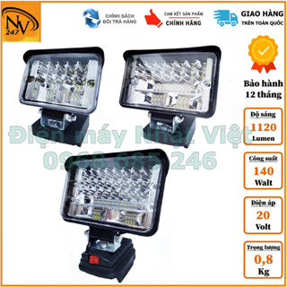 Đèn pin led dùng chung pin MAKITA 18v, Sử Dụng Pin Máy Công Cụ - Không Kèm Pin