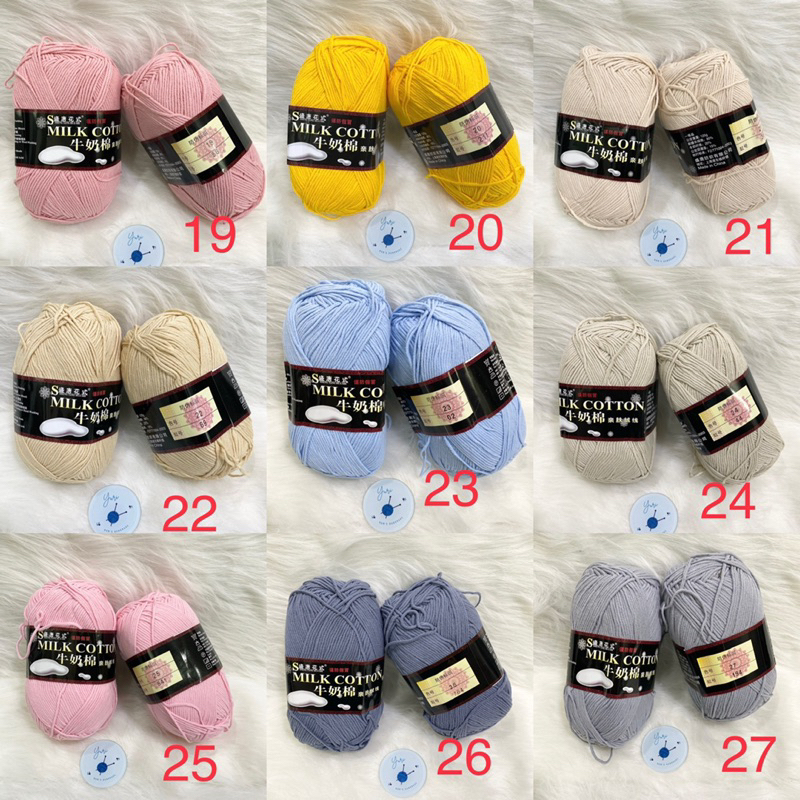 Len milk cotton 125g loại 1  - Len sợi cotton