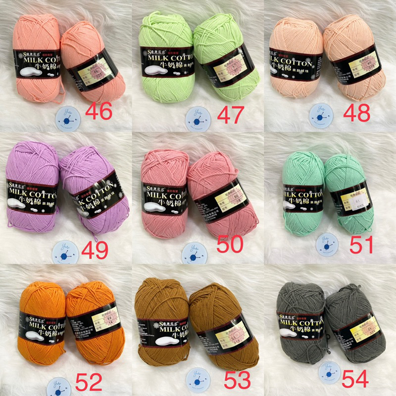 Len milk cotton 125g loại 1  - Len sợi cotton