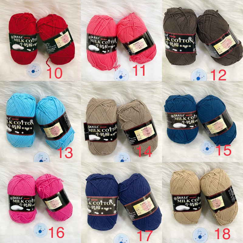 Len milk cotton 125g loại 1  - Len sợi cotton