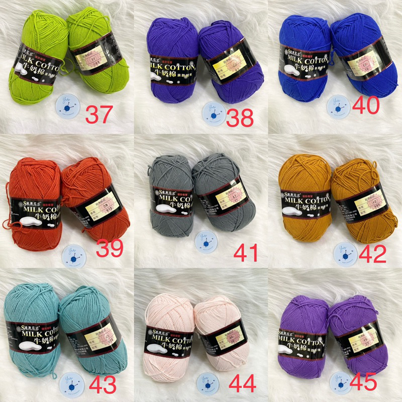 Len milk cotton 125g loại 1  - Len sợi cotton