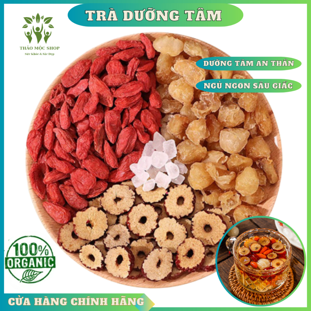 Trà Dưỡng Tâm Thảo Mộc Shop Gồm Long Nhãn, Kỳ Tử, Táo Đỏ Giúp An Thần, Dưỡng Tâm, Ngủ Ng
