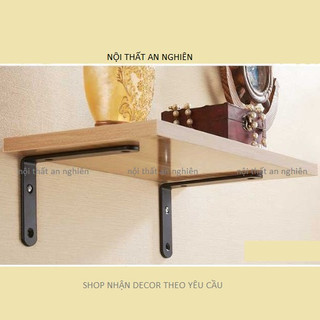 Kệ treo tường gỗ + kèm ke sắt L chịu lực tốt