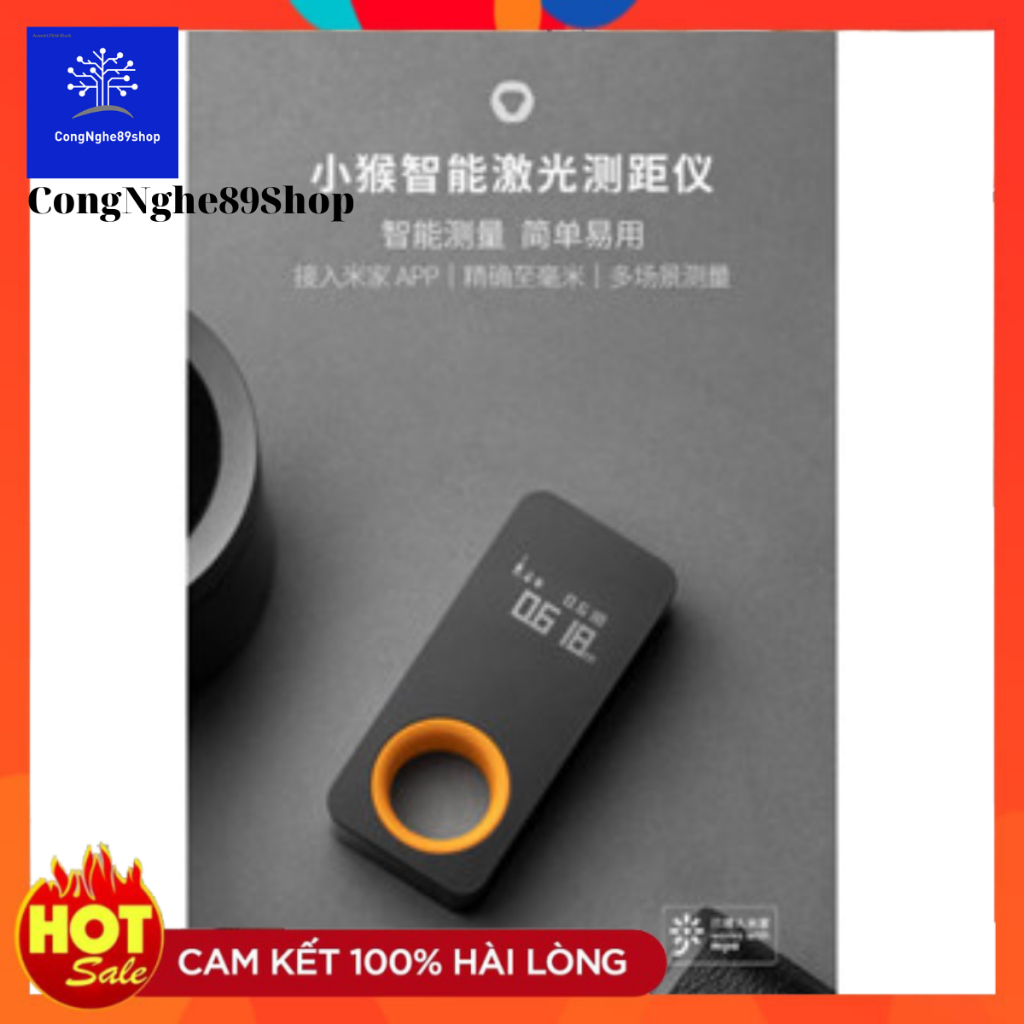 Máy đo khoảng cách Laser thông minh HOTO QWCJY001 Màu đen (hỗ trợ kết nối Xiaomi Mi Home)