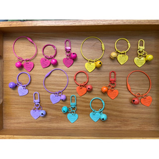 Móc khoá phối charm trái tim