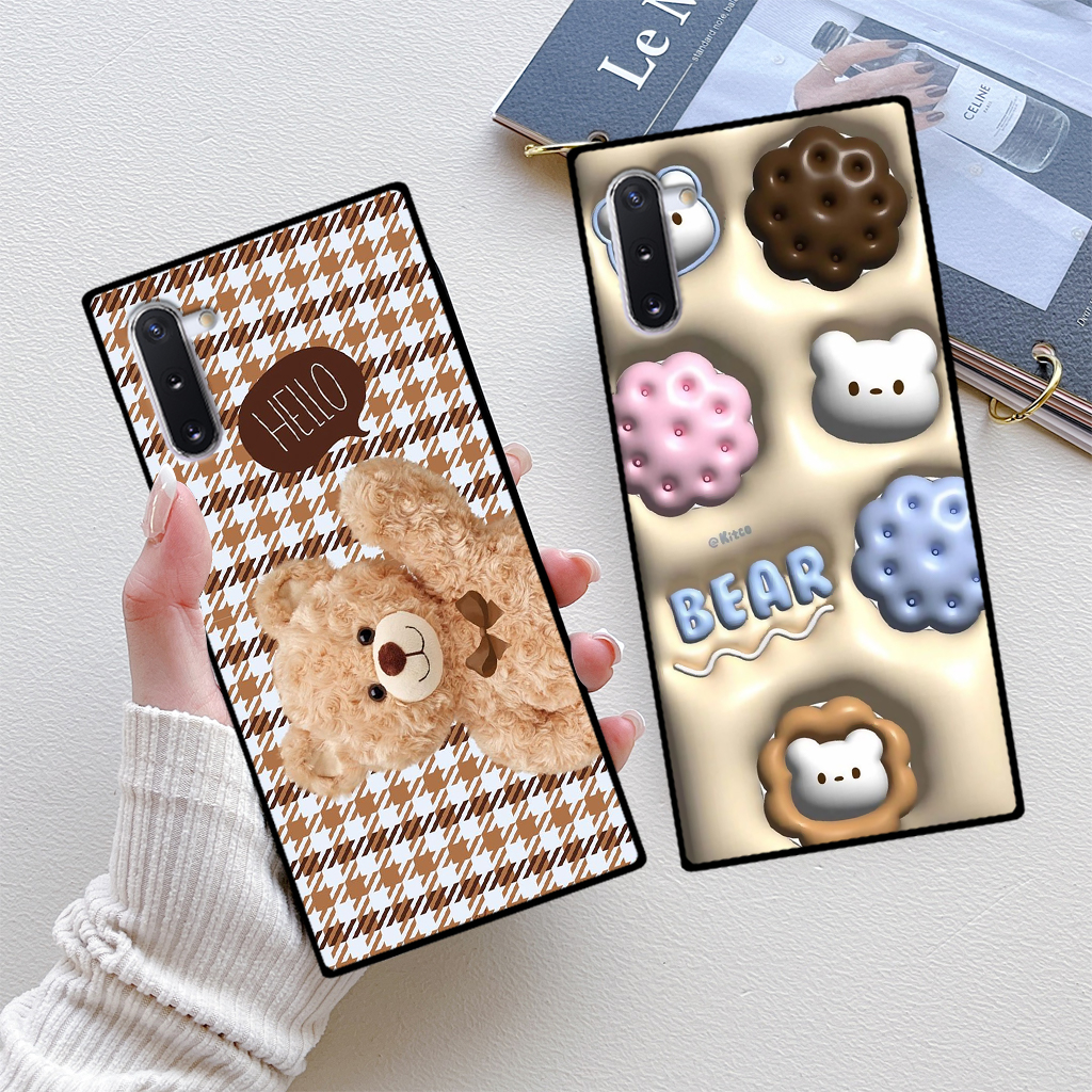 Ốp lưng Samsung Note 10 / Note 10 Plus / Note 10+ in hình gấu dâu Lotso, gấu nâu dễ thương