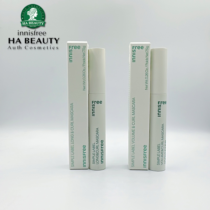 Mascara thuần chay làm dày dài cong mi innisfree Simple Label Mascara  7.5g