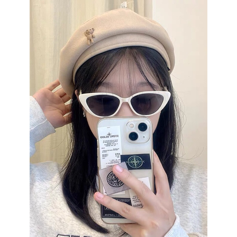 Mũ nón beret nồi đính gấu cute có dây chỉnh vòng đầu
