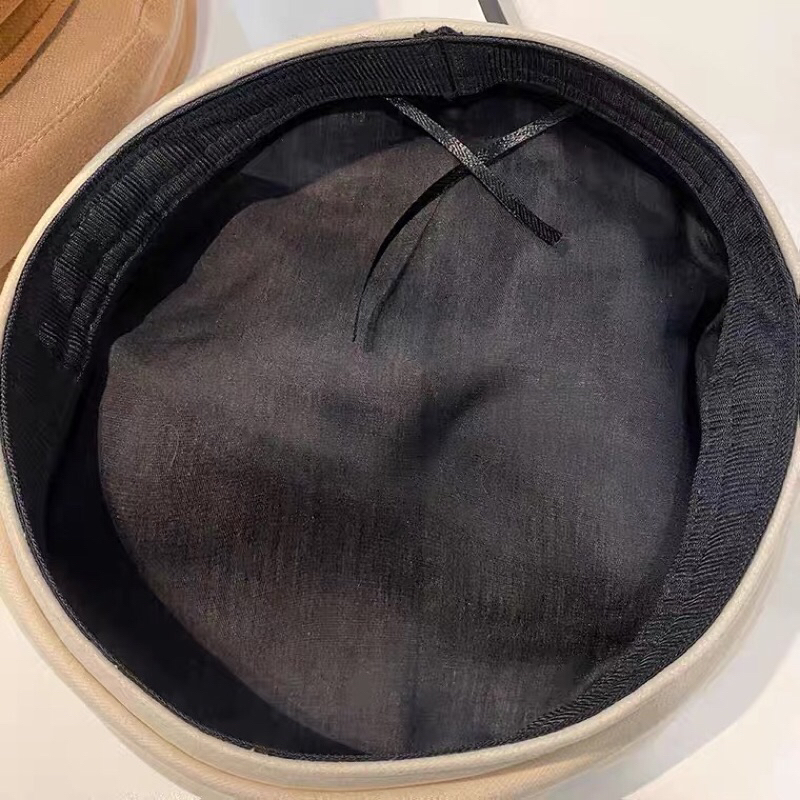Mũ nón beret nồi đính gấu cute có dây chỉnh vòng đầu