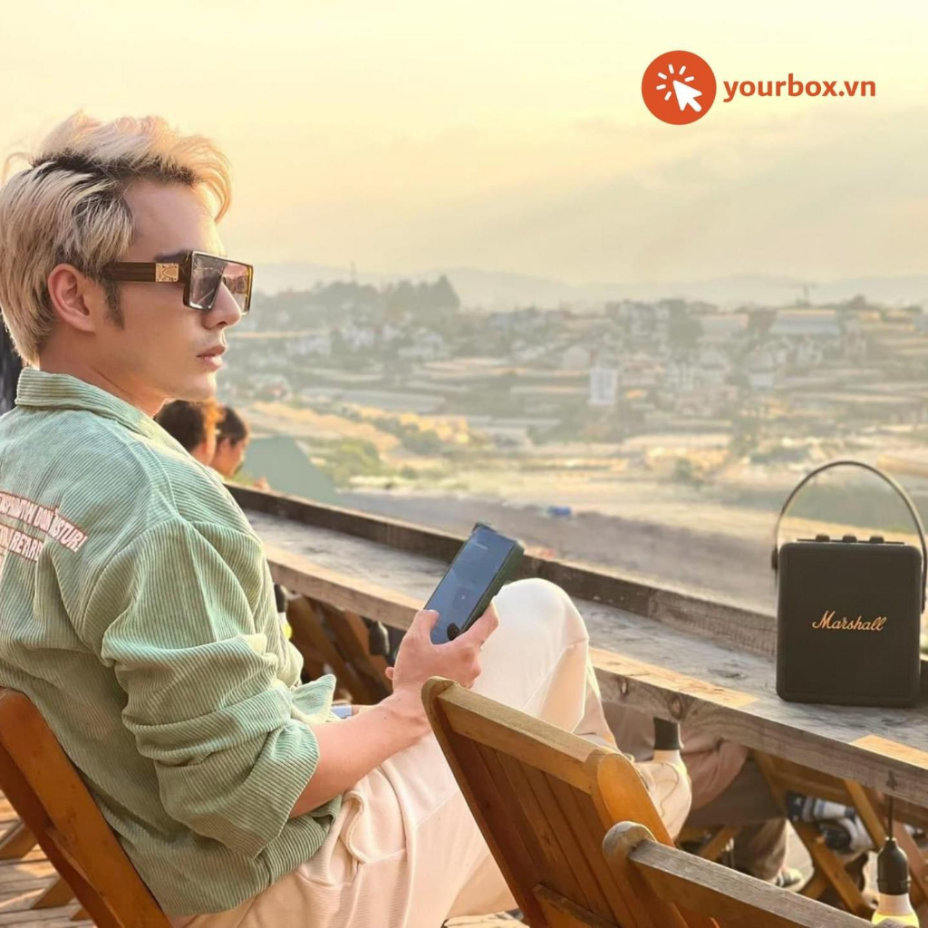 Loa bluetooth di động Marshall Stockwell M12 - Loa không dây,bản cao cấp có dây xách,âm thanh hay,full box - Yourbox.vn