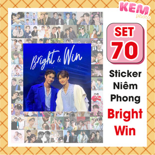 SET 70 sticker niêm phong BrightWin OTP F4 Thái Lan - Sticker boylove - Tem dán 4x4cm in hình BrightWin siêu xinh |Kempt