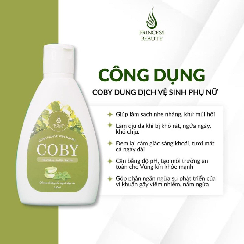 CHAI DUNG DỊCH VỆ SINH COBY 150 ml PRINCESS BEAUTY HERSKIN