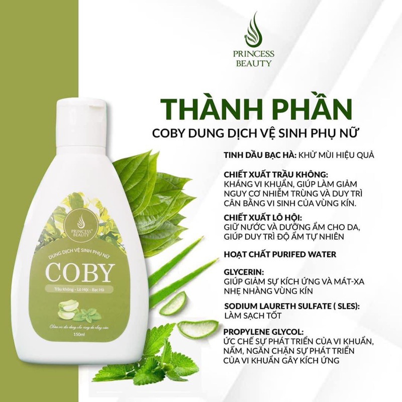 CHAI DUNG DỊCH VỆ SINH COBY 150 ml PRINCESS BEAUTY HERSKIN