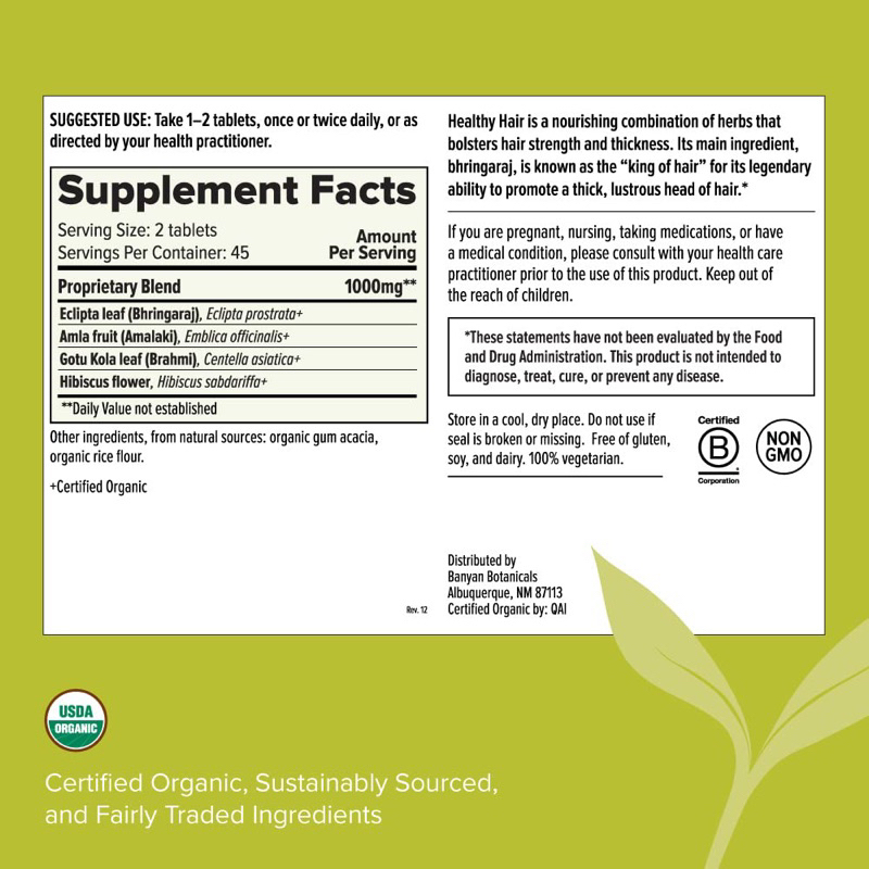 Viên uống bổ tóc Healthy Hair - Banyan