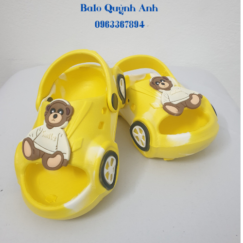 ẢNH THẬT 100% Dép sục hở mũi hình ô tô đủ màu sắc cho bé trai, bé gái siêu nhẹ siêu xinh, có quai sau