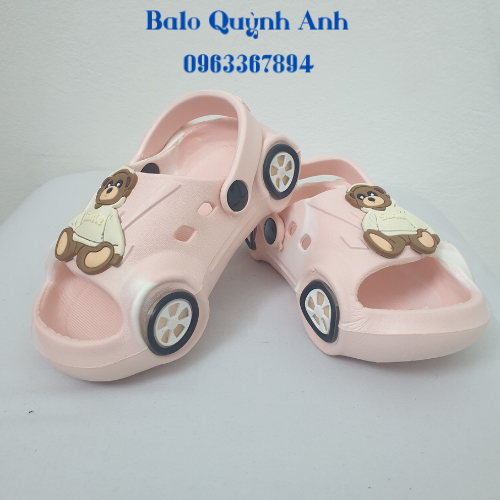 ẢNH THẬT 100% Dép sục hở mũi hình ô tô đủ màu sắc cho bé trai, bé gái siêu nhẹ siêu xinh, có quai sau