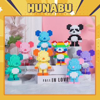 Mô hình lắp ráp Bearbrick mini gấu nhỏ làm quà tặng trang trí HUNABU SHOP