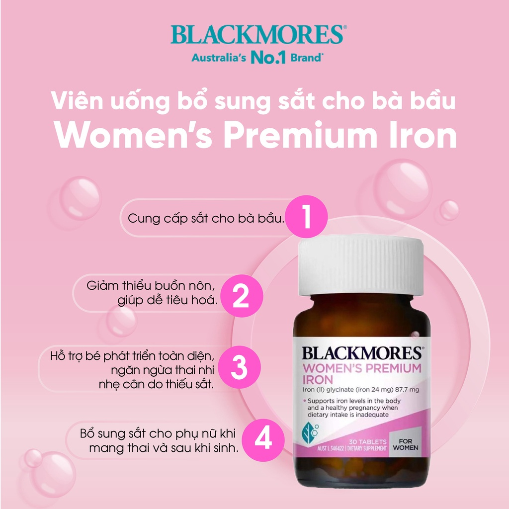 Viên sắt cho bà bầu Blackmores Pregnancy Iron