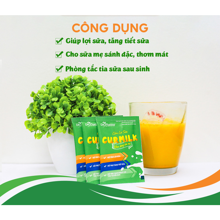 Cốm lợi sữa cho mẹ sau sinh CURMILK hộp 20 gói