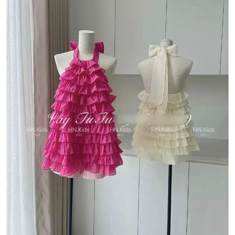 Váy tầng điệu đà cho bé gái