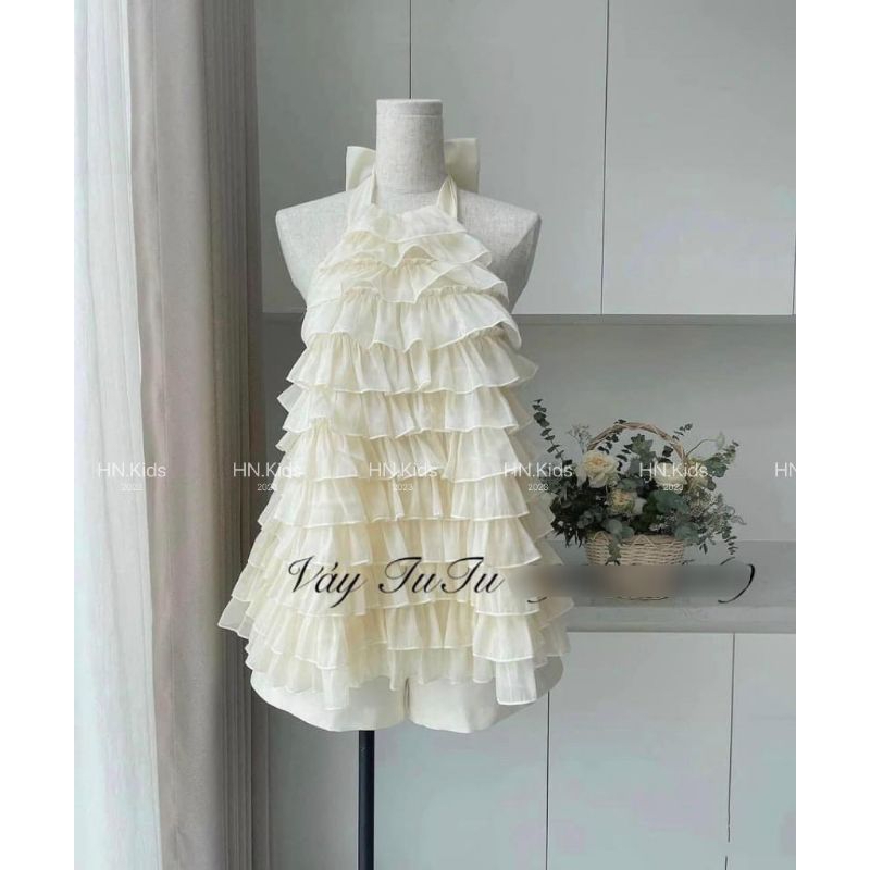 Váy tầng điệu đà cho bé gái