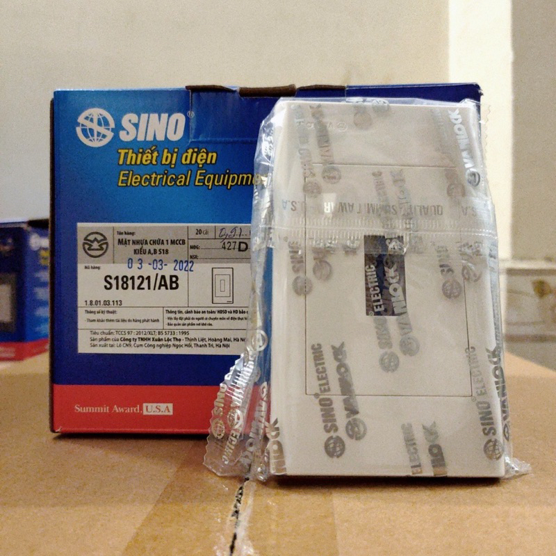Mặt CB cóc + CB tép + Mặt bít (Mặt che trơn) Sino - Vanlock - Cửa hàng Điện nước Minh Lý