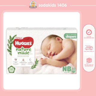 Bỉm quần Huggies Nature Made bỉm dán đủ size Nb60/S/M/L thương hiệu Mỹ