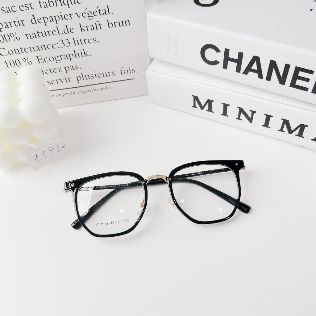 Gọng kính cận thời trang nam nữ ANNA nhựa cao cấp dáng vuông unisex cá tính 380CN066