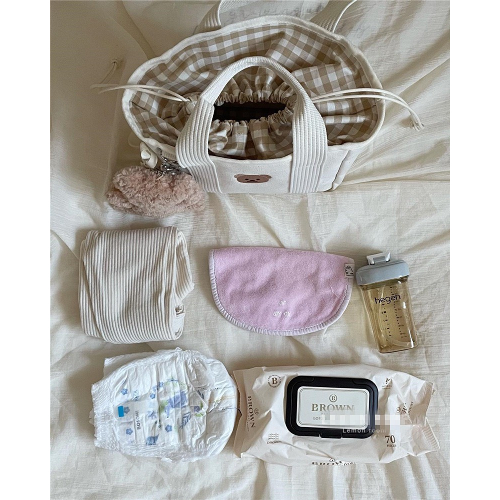 TÚI XÁCH BỈM SỮA GẤU ĐA NĂNG - KÍCH THƯỚC 23x17x14cm