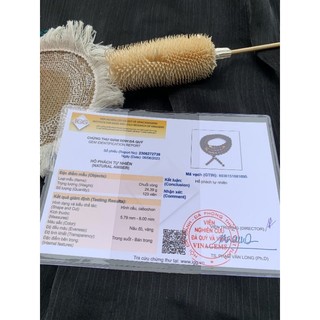 chuỗi 108 hạt 7ly hổ phách huyết (kèm giấy kd)